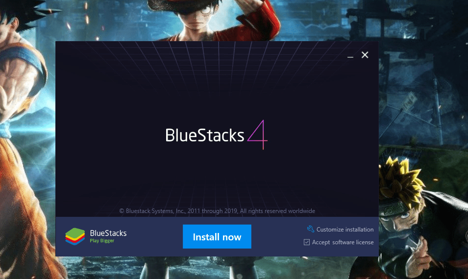 Install Bluestack via Bluestack Installer