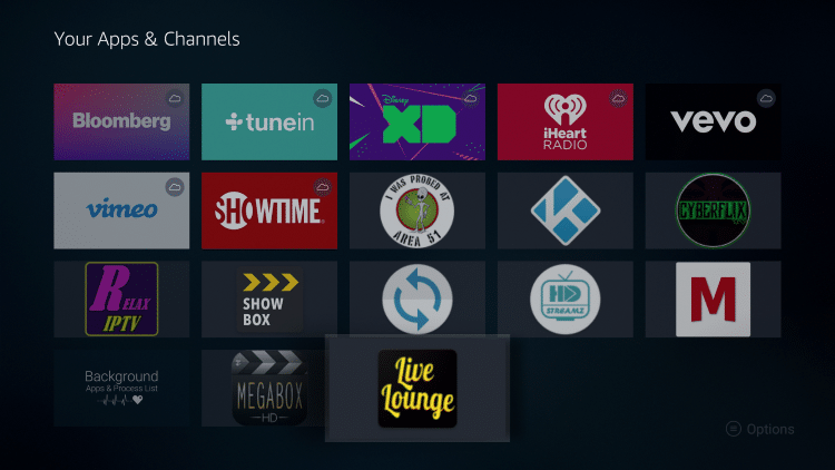 Live Lounge APK for Amazon Firestick