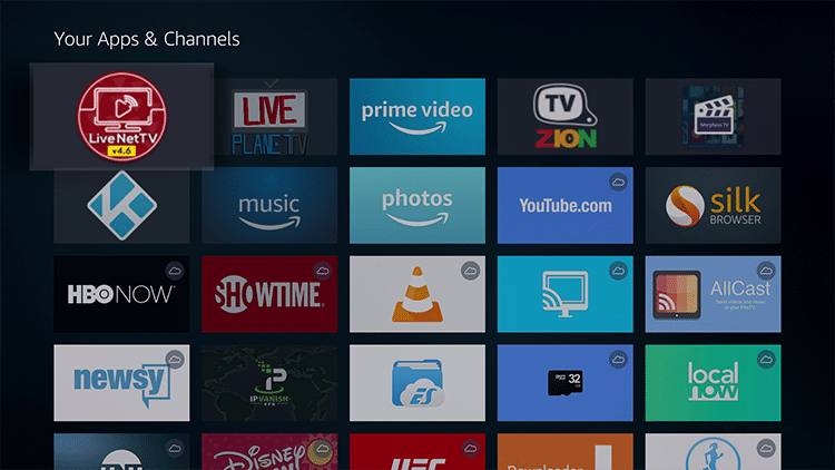Live Net TV on Amazon Firestick Home
