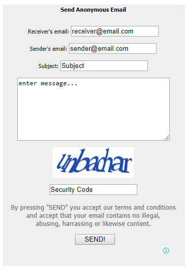 SendAnonymousEmail.com