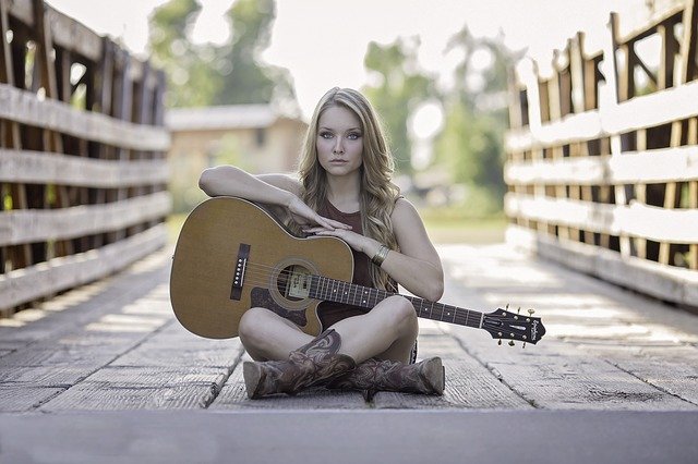 guitar, country, girl