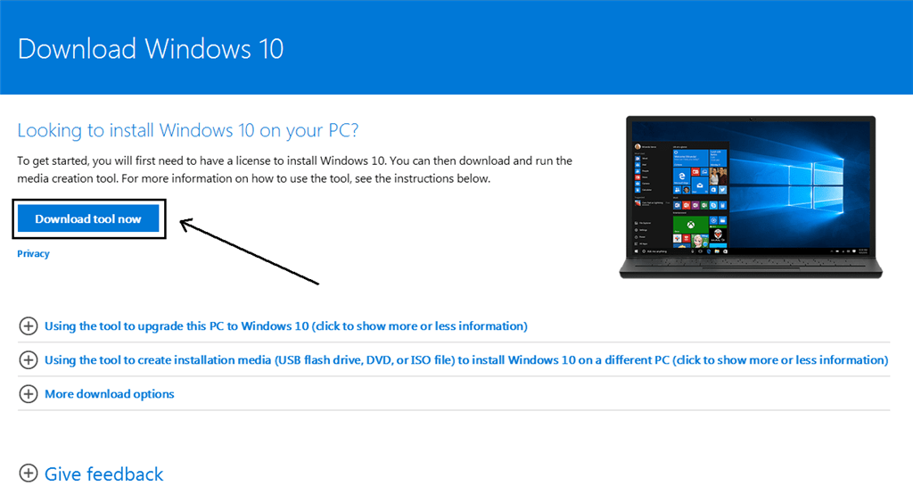 download windows 10 tool