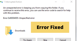 How To Fix 0x80004005 Unspecified Error in Windows 10? fix Error 0x80004005 in windows