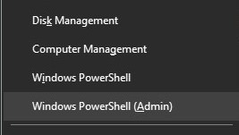 powershell (admin)