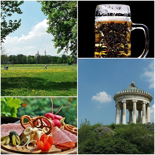 english garden, munich, beer garden english garden, munich, beer garden