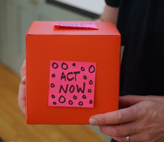 5 Non-Profit Fundraising Ideas person holding red box