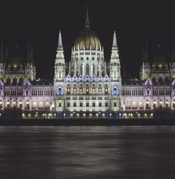 Online Casino In Hungary white and brown concrete building during night time