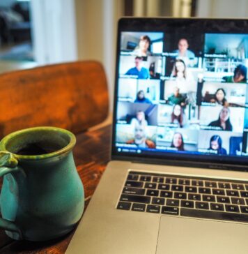 How To Securely Work From Home in 2022 macbook pro displaying group of people