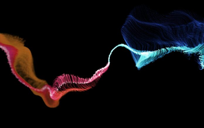 Photo by Richard Horvath blue and red light illustration