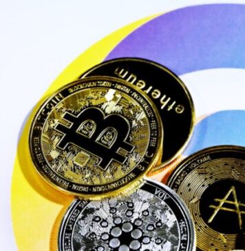 The Present and Future of Cryptocurrency Casinos a pile of bitcoins sitting on top of each other