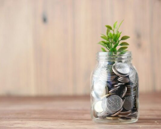 Black Banx’s Contribution to Sustainable Banking Practices a glass jar filled with coins and a plant