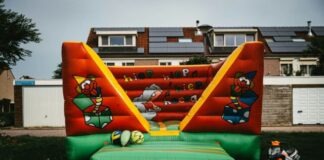 Transforming Events with Giant Inflatable Slides: A Fun-Filled Attraction for All Ages a large inflatable bouncer in a yard