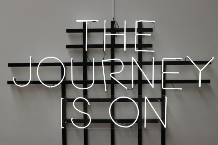 Photo by Clemens van Lay The Journey is On LED signage